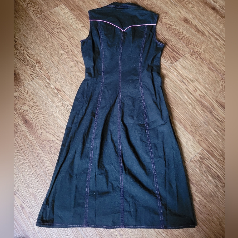 SOLD LOCALLY y2k bebe western pearl snap wiggle dress rockabilly pinup - Picture 4 of 4